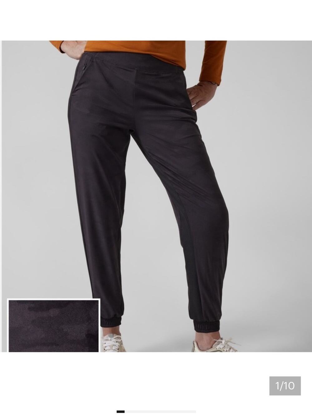 Athleta Brooklyn Lined Jogger SIZE 6 Black Athleisure Active Pants 631612